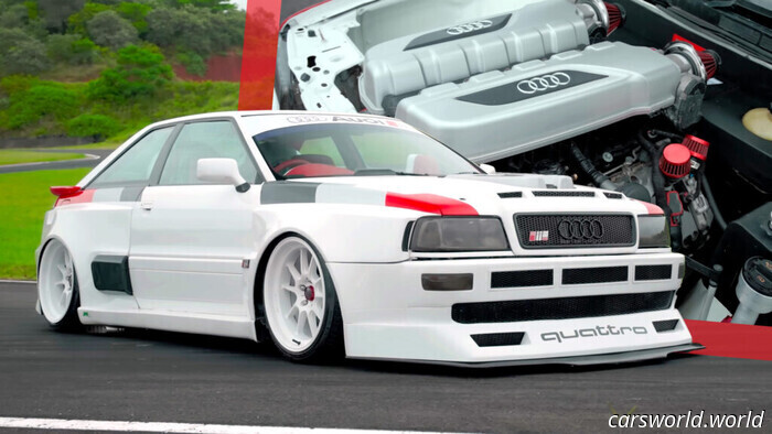 Este loco Audi S2 tiene un R8 V10 | Carscoops